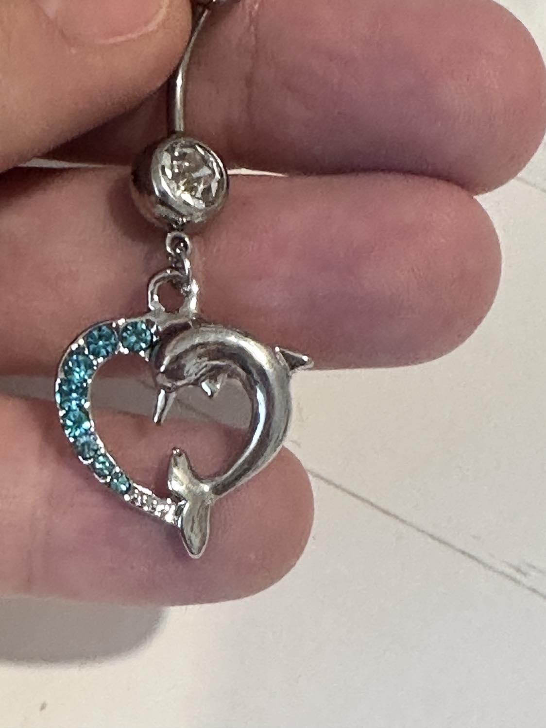 TT 14g Gold Heart Belly Button Navel Ring – 316L Surgical Steel, Nickel-Free