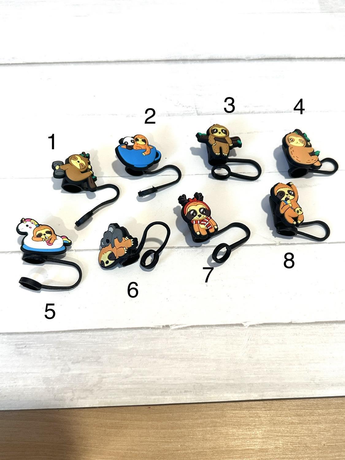 Sloth Straw Toppers,sloth Straw Topper, Gift for Her,stanley Straw ...