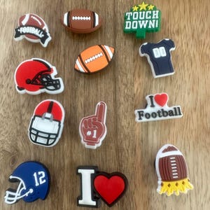 Rubber Shoe Charms,Fun Shoe Charm,Shoe Clips , Charms for Clogs,Football Shoe Charms ,Shoe  Accessories,Football Clog Charm,Sport Shoe Charm