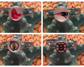 Interchangeable New England Sports Snap Bracelets,Partiots,Bruins,Red Sox,Celtics,Snaps,Sport Snap Buttons,Red Sox Snap,Celtics Snap,Patriot