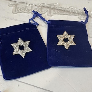 Star of David Lapel Pin, Star Of David Decorative Pin,Hexagram,Magen David,Rhinestone,Jewish,Gift for Her,Gift for Him,Brooch