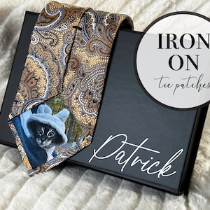 Custom Photo Tie Patch | Father of the Bride | Groom Gift | Iron On | Anniversary | Father of the Groom | Wedding Father Gifts Patches