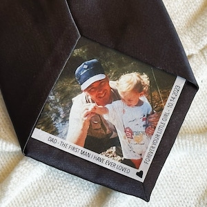 Custom Photo Tie Patch | Father of the Bride | Groom Gift | Neck Ties for | Anniversary | Father of the Groom | Wedding Father Gifts Patches