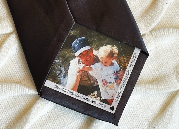 Custom Photo Tie Patch Father of the Bride Groom Gift - Etsy