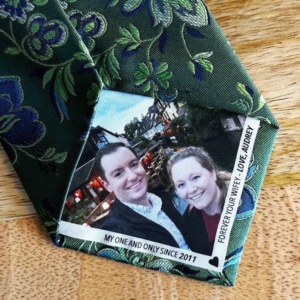 Custom Photo Tie Patch | Father of the Bride | Groom Gift | Neck Ties for | Anniversary | Father of the Groom | Wedding Father Gifts Patches