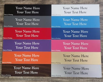 Custom Laser Engraved Name Plate – 2x8 Office Door Desk Sign, Business Logo Plaque