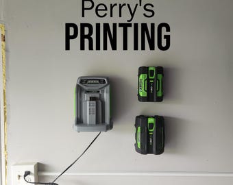 3D Printed EGO Battery Wall Mount – PETG Outdoor Durable – Includes Screws & Anchors - EGO Battery Wall Organizer | White or Black Color