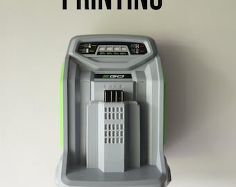 3D Printed EGO Battery Charger Wall Mount – PETG Outdoor Worthy and Durable – Includes Screws & Anchors - EGO Battery Wall Organizer Mount
