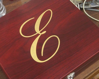 Personalized Rosewood Martini Gift Set – Custom Engraved Cocktail Shaker Kit with Accessories  - Laser Engraved - Personalized - Color Fill