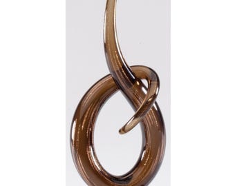 Art Glass Swirl Executive Business Award 10" tall - Engraved Base - Colorful Glass Sculpture