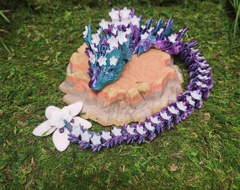 Sakura Articulated Dragon – 3D Printed Cherry Blossom Fidget Toy