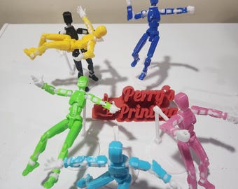 Articulated Dummy 13 Model - 3D Printed Kit Card or Fully Assembled - Colorful Durable PETG - White Inner Frame