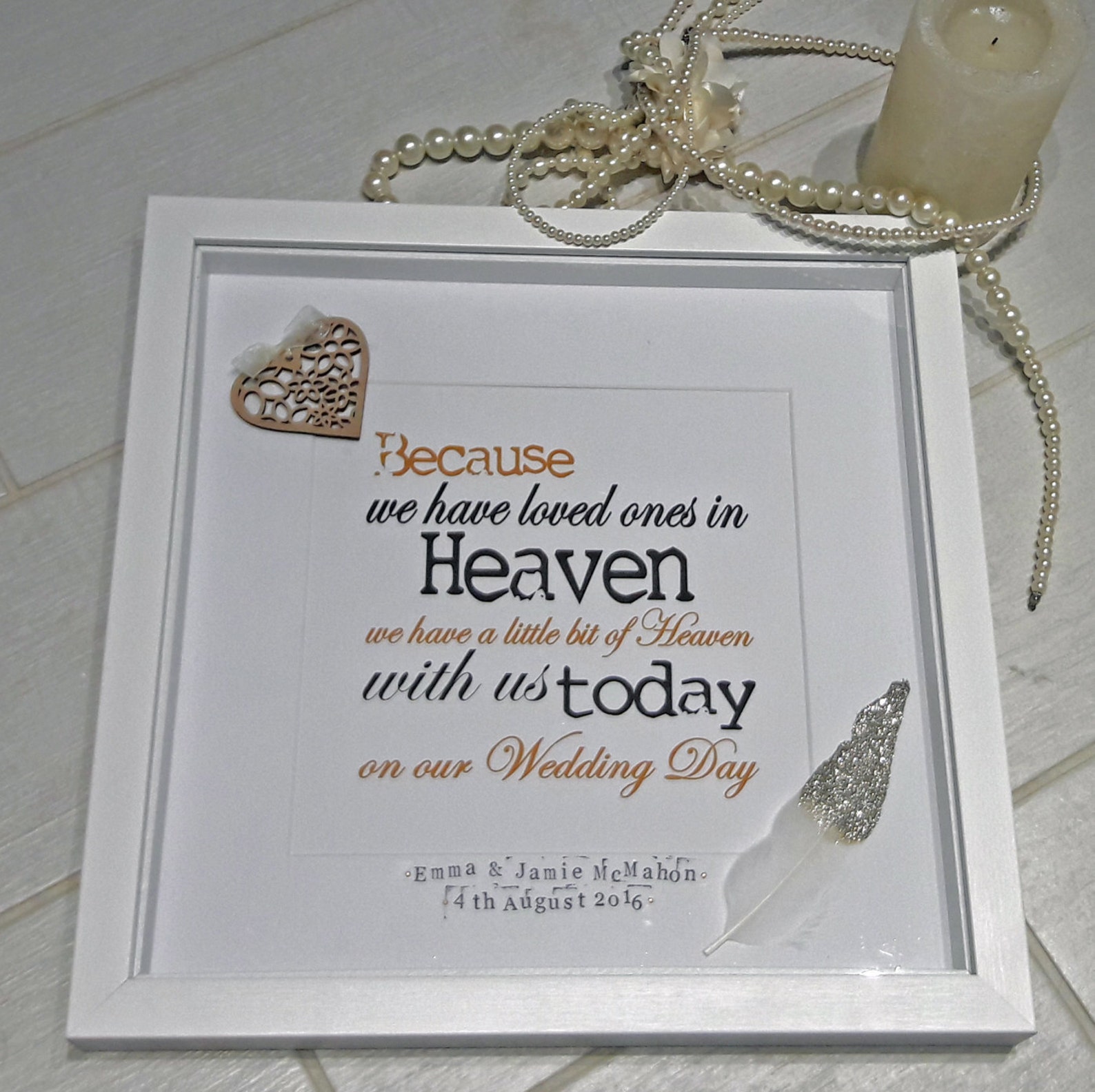 Wedding Memory Frame Word Art Print Wedding Sign Loved Etsy UK