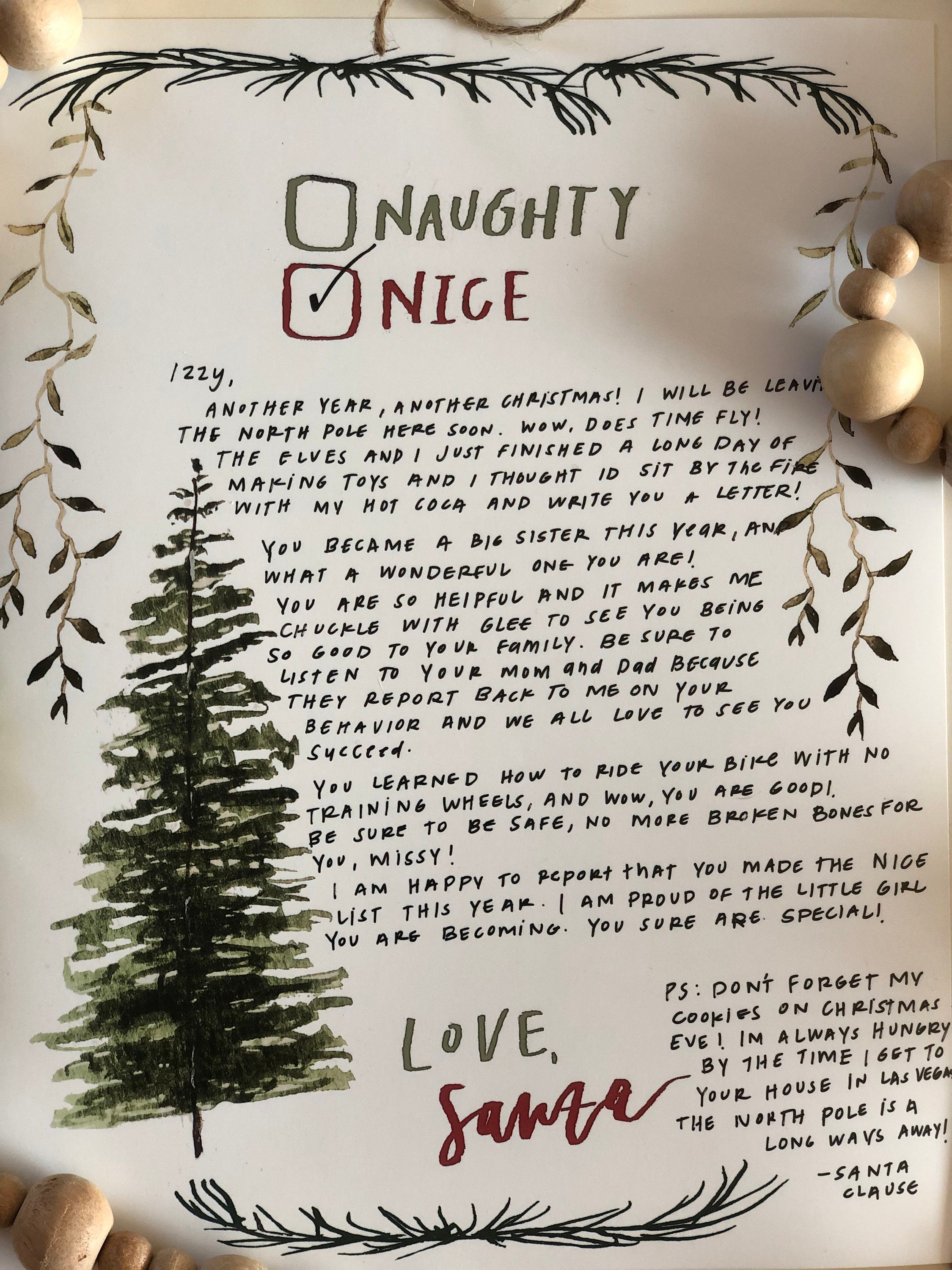 Handwritten Personalized Letter from Santa — Hoopla! Letters