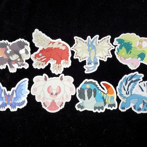 Monster Hunter World Stickers - Nergigante - Odogaron - Legiana - Pukei-Pukei - Xeno'jiiva - Paolumu - Dodogama - Tobi-Kadachi - Vaal Hazak