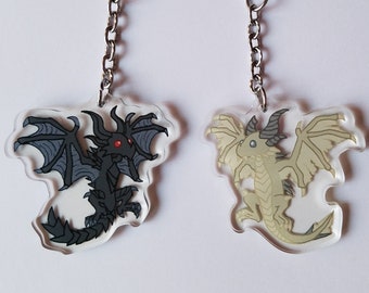 Skyrim Dragon Charms - Alduin Charm - Paarthurnax Charm - Skyrim Charms - Dragon Charms