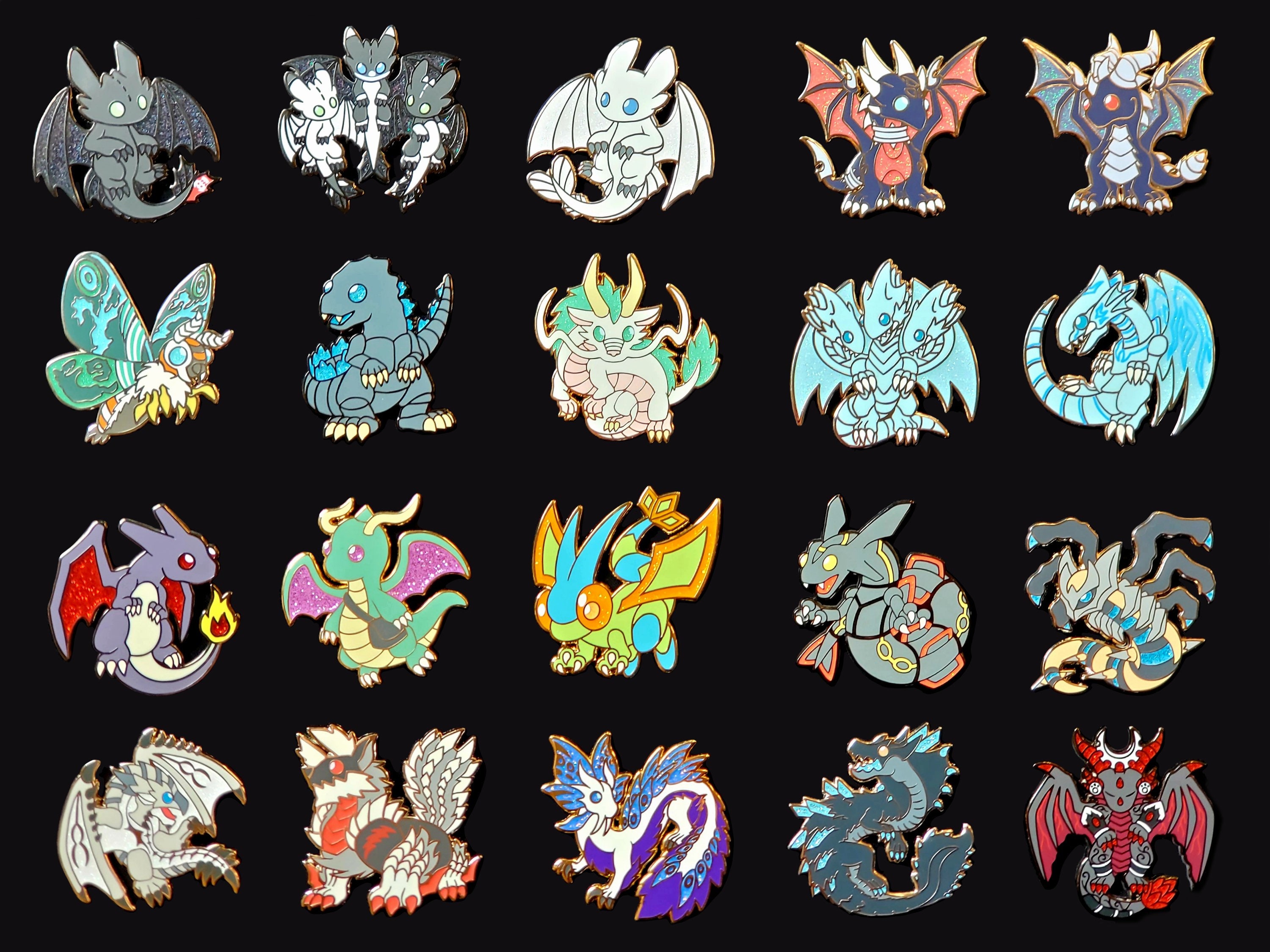 Glitter Variant Pins - Variant Color Pins - Dragon Pins - HTTYD - Pok…
