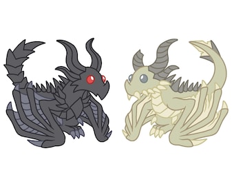 Skyrim Dragon Stickers - Alduin - Paarthurnax - Skyrim Stickers - Weatherproof Stickers