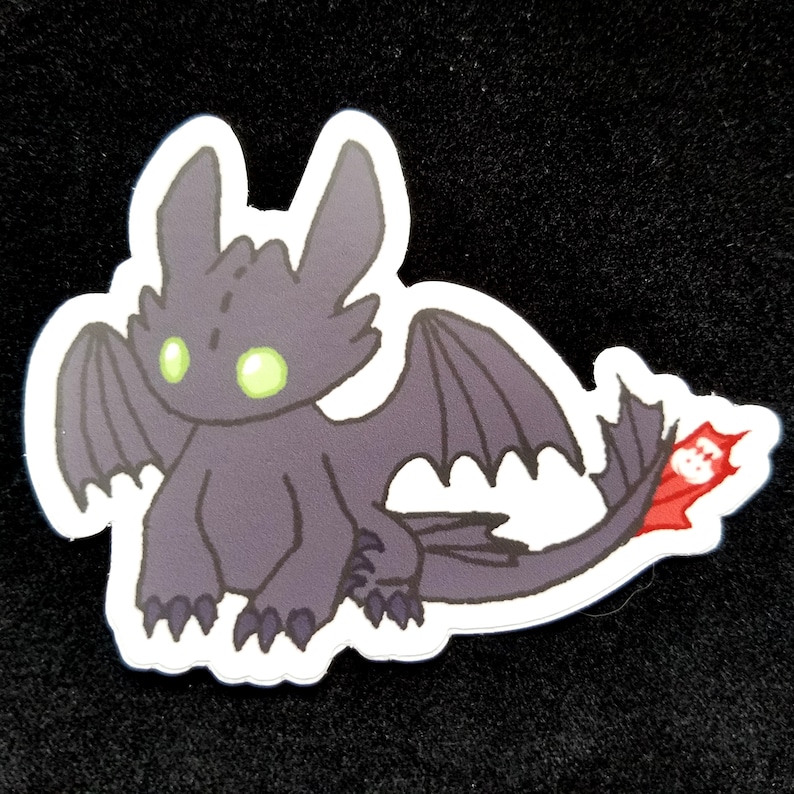 Toothless Sticker How to Train Your Dragon Sticker Light Etsy