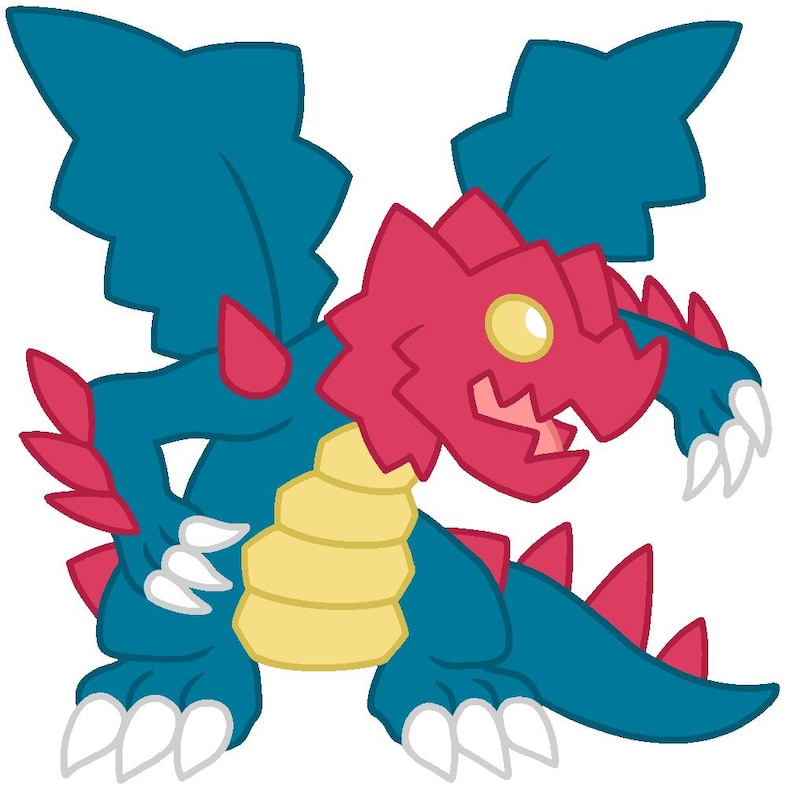 Pokemon Black and White Dragon Stickers - Generation V - Reshiram - Zekrom - Kyurem - Druddigon - Hydreigon - Haxorus - Unova Region - Vinyl Druddigon