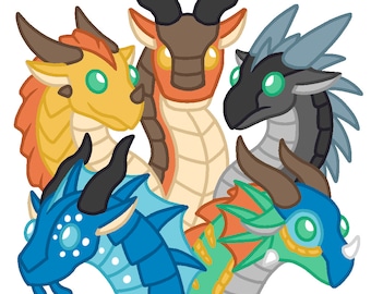 Wings of Fire Charm - Clay - Sunny - Starflight - Tsunami - Glory - Dragonets of Destiny - Dragon Charm