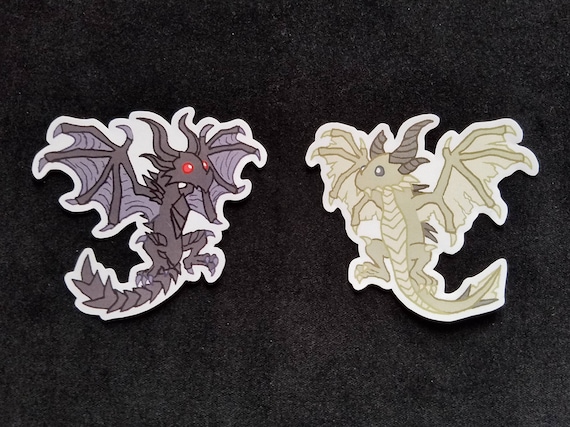 Skyrim Dragon Stickers Alduin Paarthurnax Skyrim Etsy