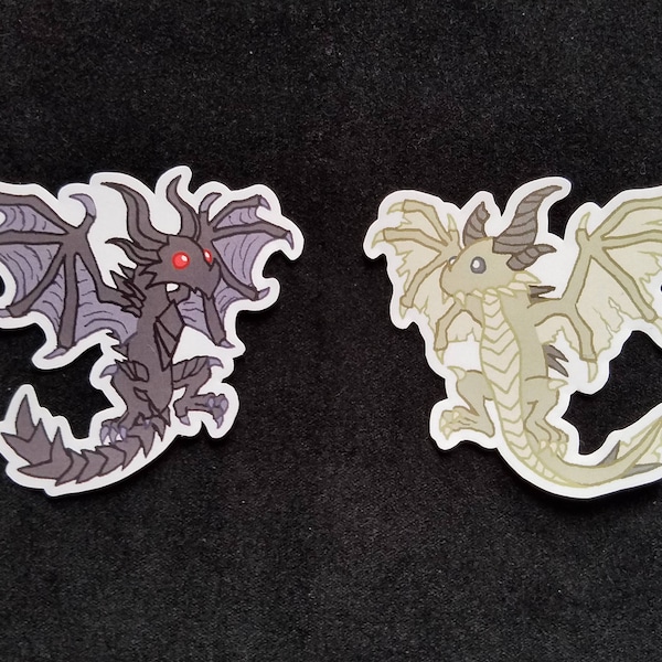 Skyrim Dragon Stickers - Alduin - Paarthurnax - Skyrim Stickers - Weatherproof Stickers