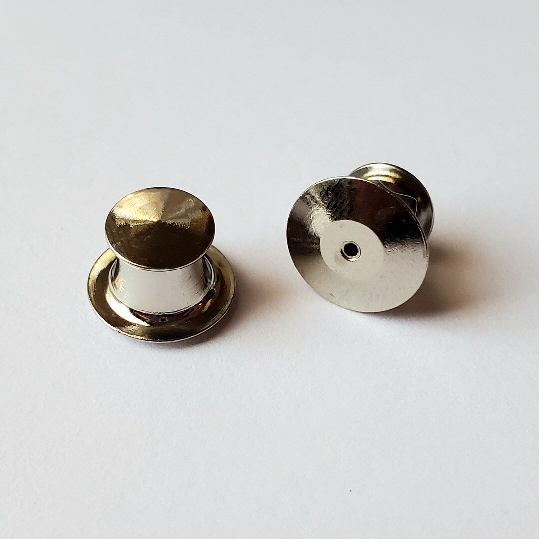 30/50 Pieces Pin Backs, Locking Pin Backs for Enamel Pins, Metal Pin Backs  Locking Pin Keepers Locking Clasp with Storage Case