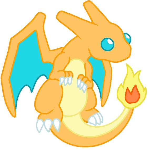 ポケモン 赤と青のドラゴンステッカー - 第1世代 - リザードン
