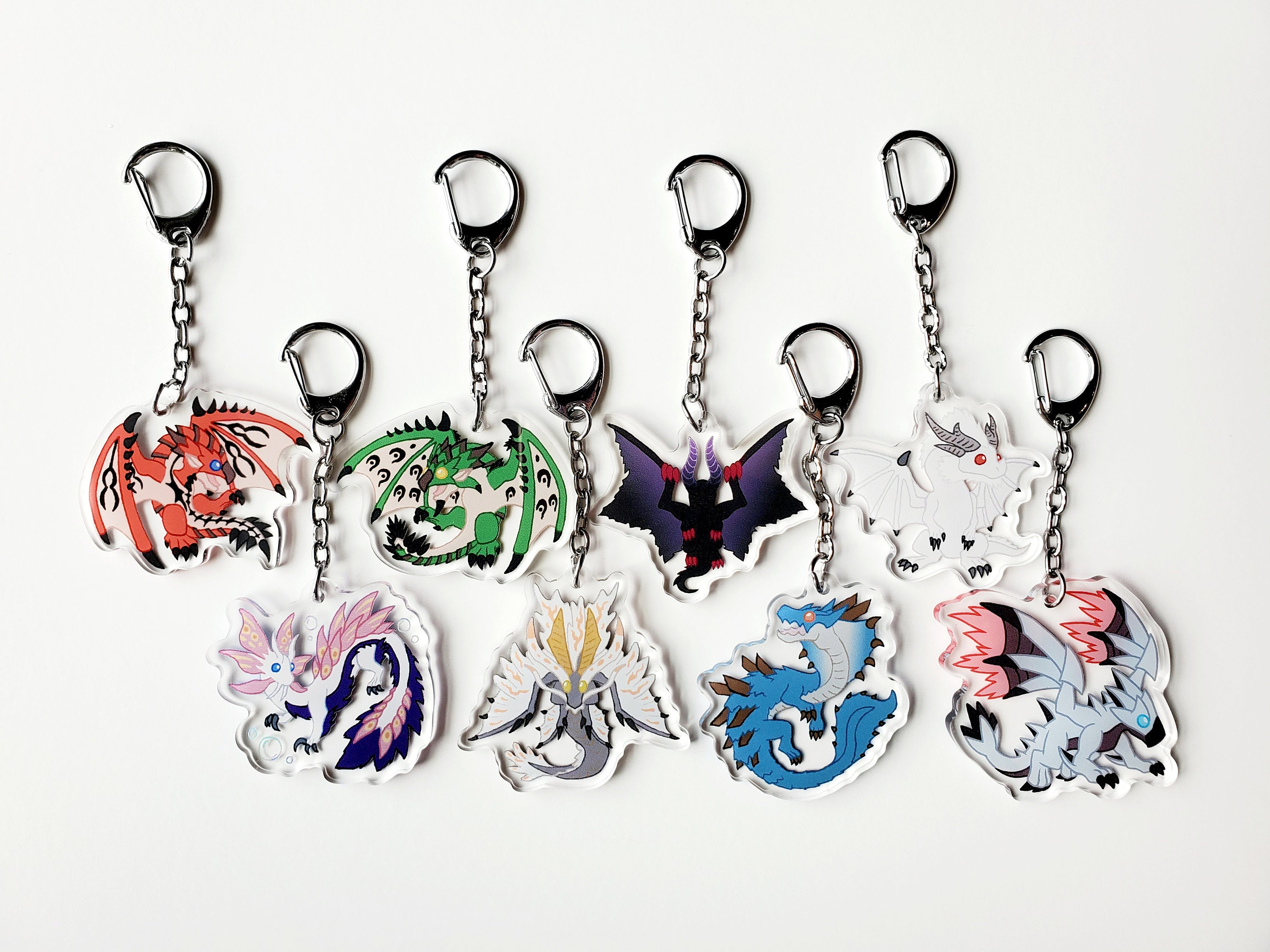 Monster Hunter Charm - Rathalos - Rathian - Gore Magala - White Fatal…