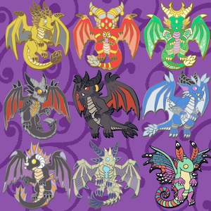 World of Warcraft Pin - Alexstrasza - Deathwing - Ysera - Nozdormu - Kalecgos - Wrathion - Brightwing - Sindragosa - Onyxia - Dragon Aspect
