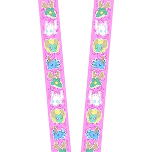 Dragon Maid Lanyard - Tohru Lanyard - Kanna Lanyard - Lucoa Lanyard - Elma Lanyard - Miss Kobayashi&#39;s Dragon Lanyard - Pink Lanyard