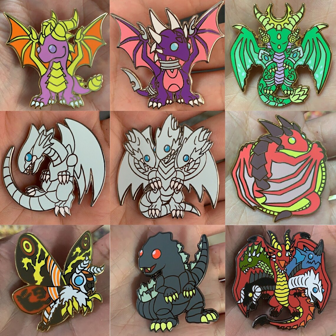 Dwagon Enamel Pins Part 2 Deal 3 for 30 Pokemon Yugioh | Etsy