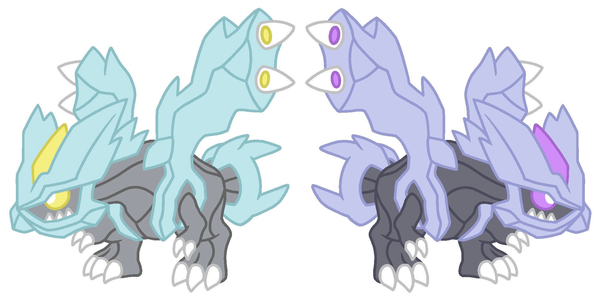 OC] I made my own fusion of Zekrom and Kyurem - this is Kyurom