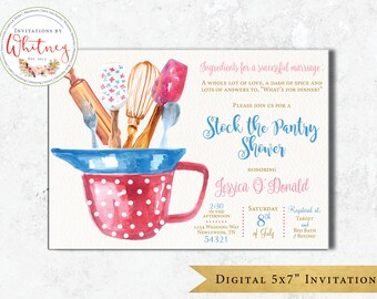 Grocery Bridal Shower Invitation And Recipe Card Stock Etsy