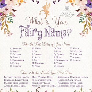 What is Your Fairy Name Fairy Activity Sheet, Fairy Name Printable ...