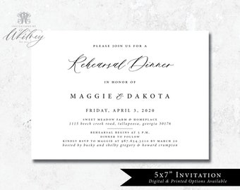 Rehearsal Dinner Invitation, Wedding Rehearsal Dinner Invitation, Wedding Rehearsal Invitation, Rehearsal Dinner Invitation, Wedding Invite