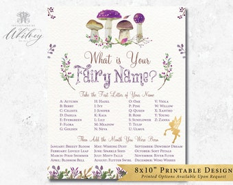 What is Your Fairy Name? Fairy Activity Sheet, Fairy Name Printable, Printable Fairy Name, Fairy First Birthday, Fairy Birthday Party, Fairy