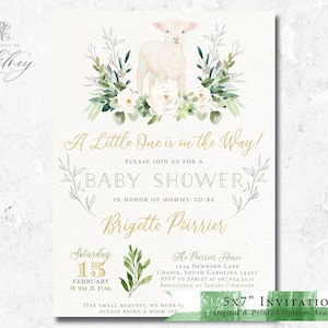 Lamb Baby Shower Invitation, Little Lamb Baby Shower Invitation, Gender Neutral Baby Shower, Baby Shower Invitation, Baby Shower Invite