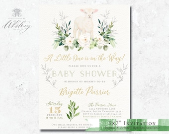 Lamb Baby Shower Invitation, Little Lamb Baby Shower Invitation, Gender Neutral Baby Shower, Baby Shower Invitation, Baby Shower Invite