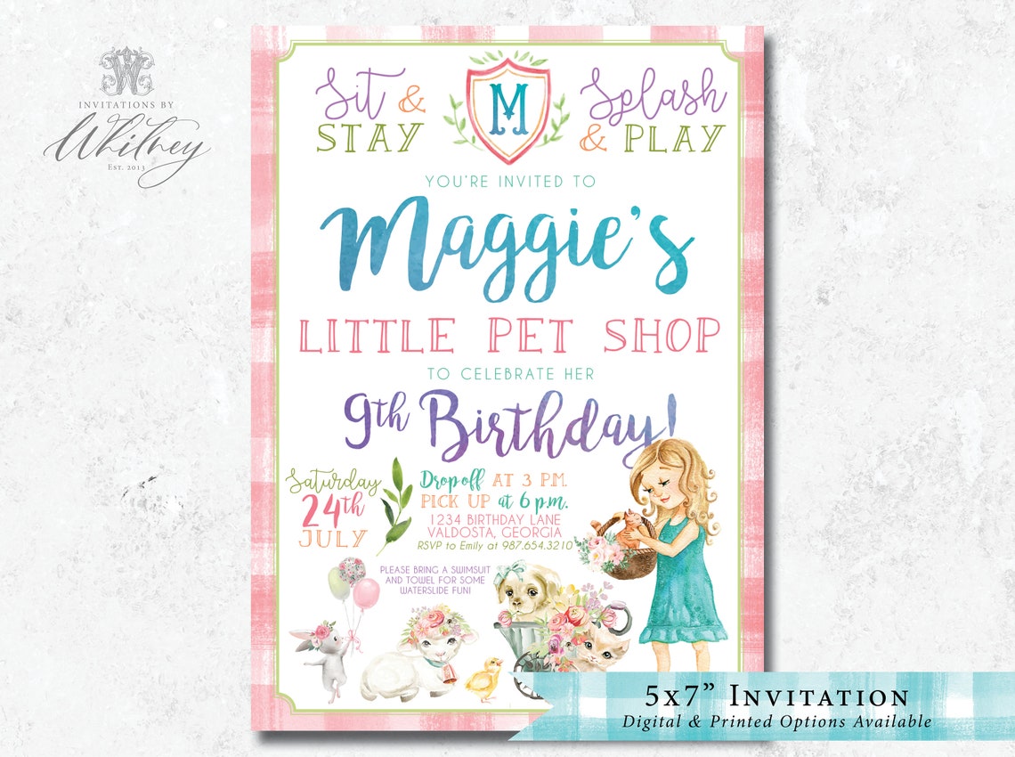 Littlest Pet Shop Invitation Little Pet Shop Invitation Etsy Ireland