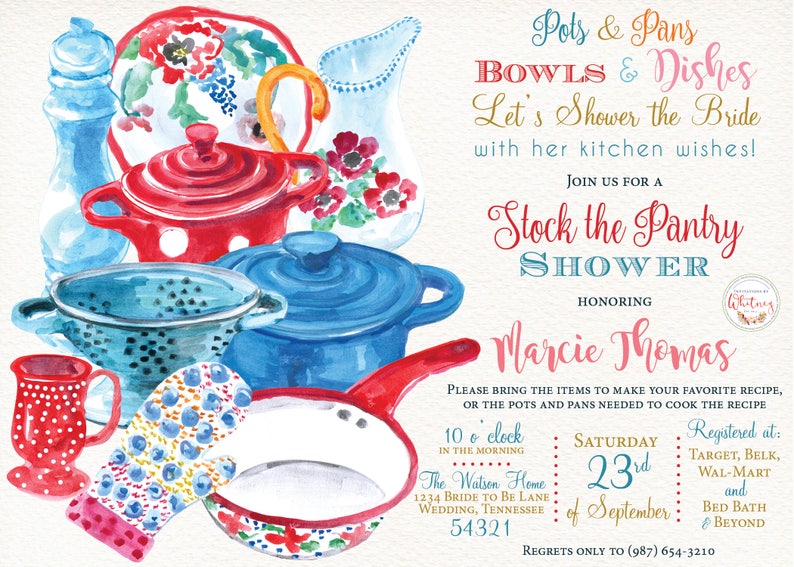 Stock the Pantry Shower Invitation Stock the Kitchen Shower Etsy