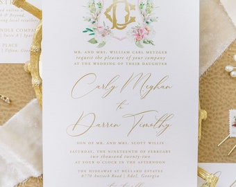 Wedding Invitation Suite, Custom Wedding Invitation Suite, Wedding Crest, Wedding Monogram, Wedding Suite, Wedding Invites, Wedding Crest