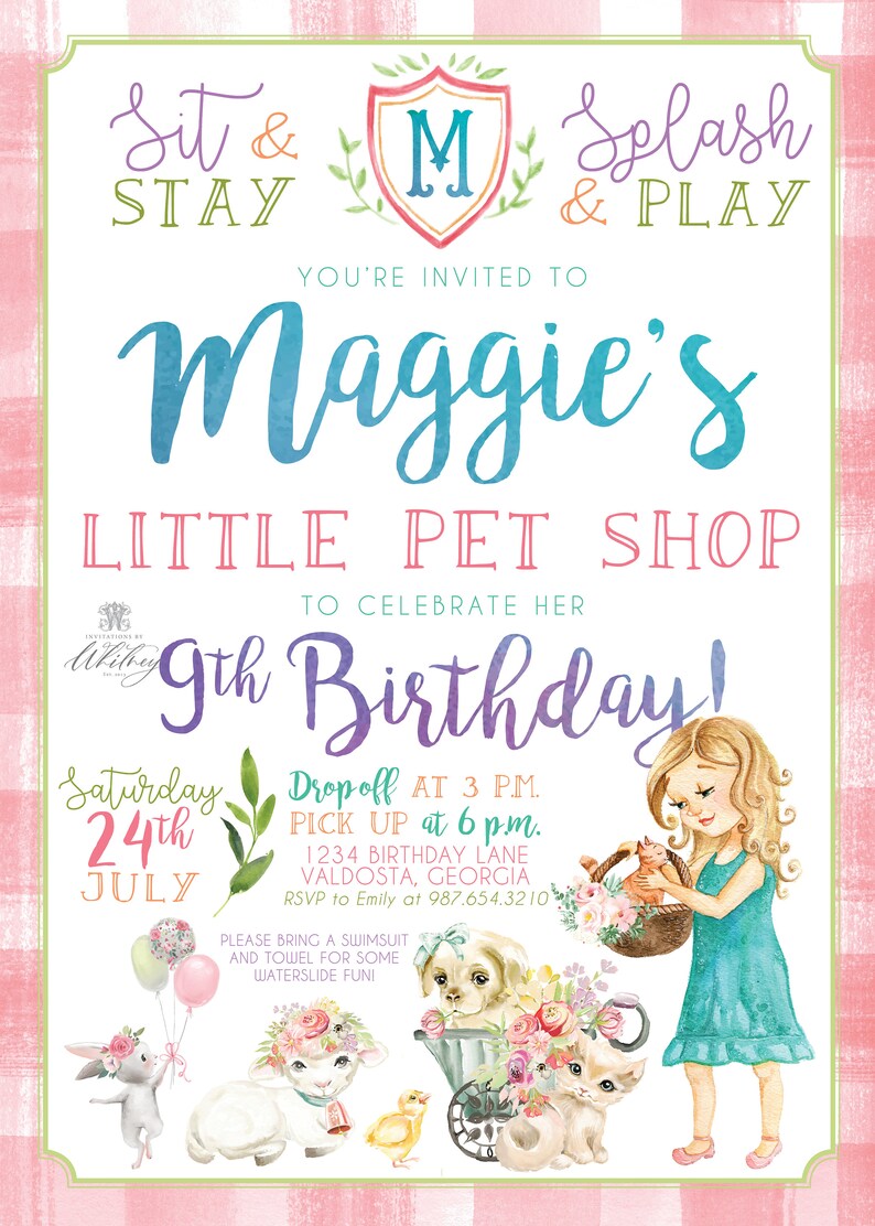 Littlest Pet Shop Invitation Little Pet Shop Invitation - Etsy