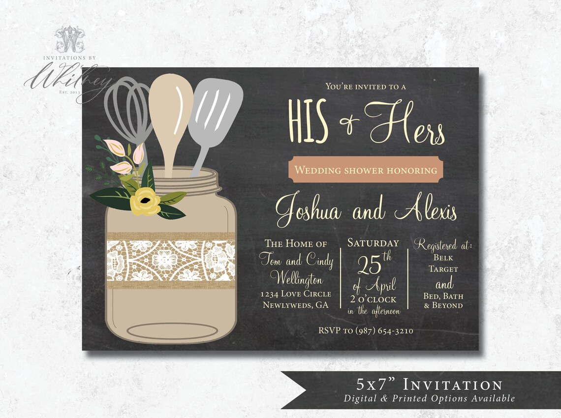 Stock the Pantry Wedding Shower Invitation Stock the Kitchen Etsy
