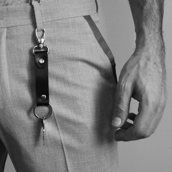 Porte-clef personnalisable en cuir à mousqueton