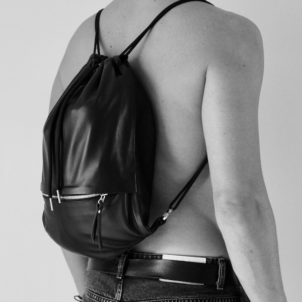 THE LEATHER BACKPACK cuir