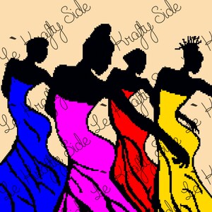 Instant Download - The Ladies Sorority  Blanket Crochet Graph Chart