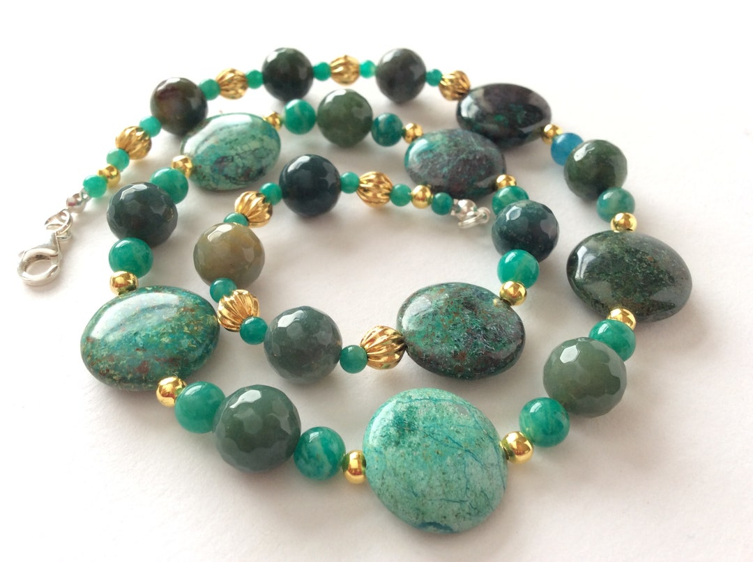 Turquoise Green Chrysocollarussian Amazonite and Agate Gem - Etsy Sweden