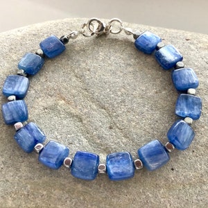 Kyanite and Hematite Gem Bracelet